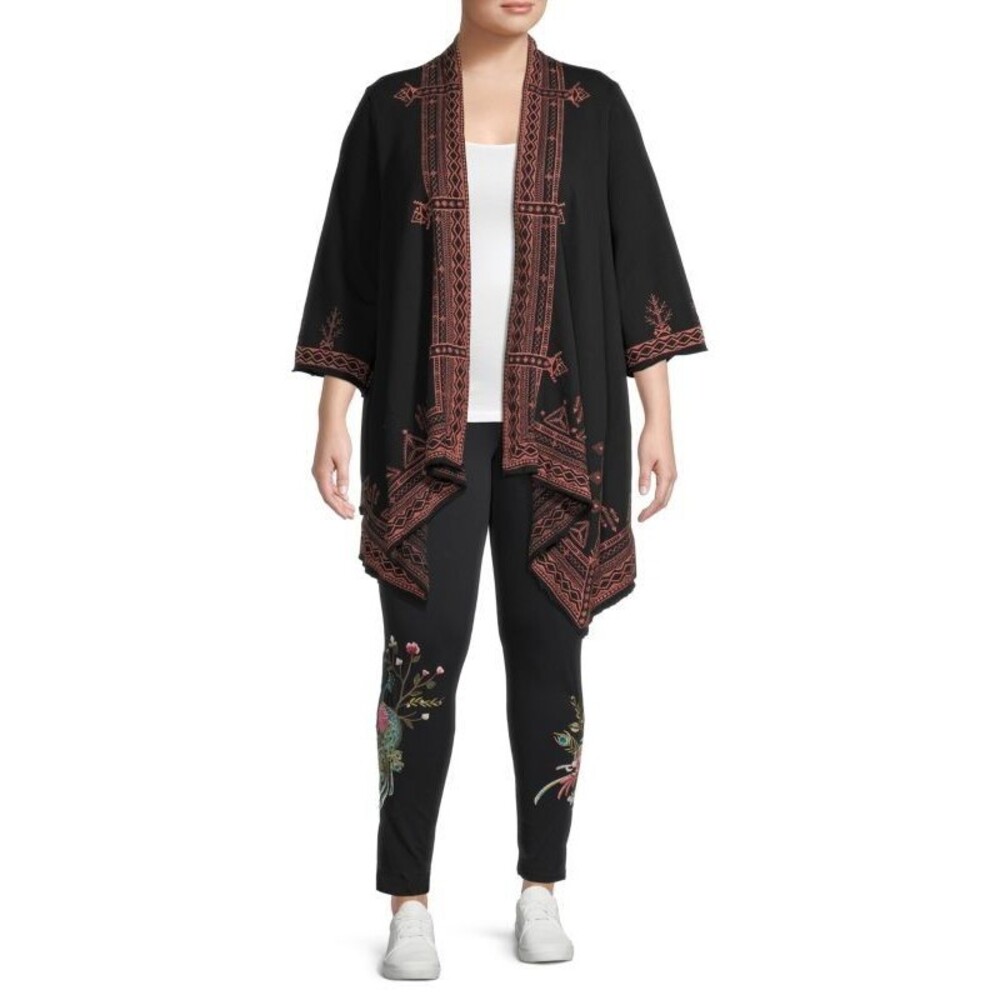 Johnny Was Eyal Cotton Knit Cardigan Boho Size S Festival Coachella Fall Winter